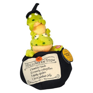 Hallmark Halloween Tremblin Toads Cauldron Singing Frogs Animatronic Works